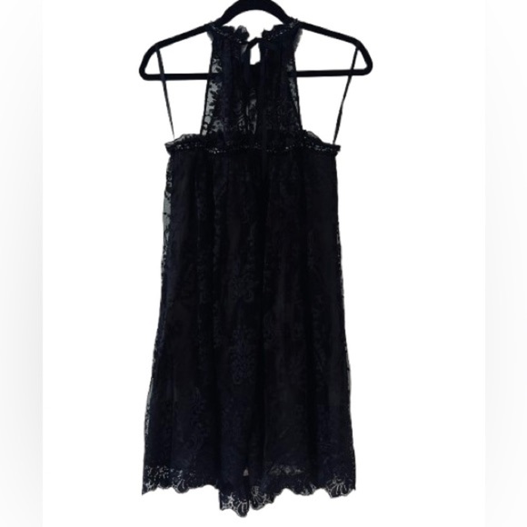 BCBGMaxAzria Dresses & Skirts - NWT BCBGMaxAzria Y2K Rare Beaded Lace Halter Neck Mini Swing Dress
Size 6